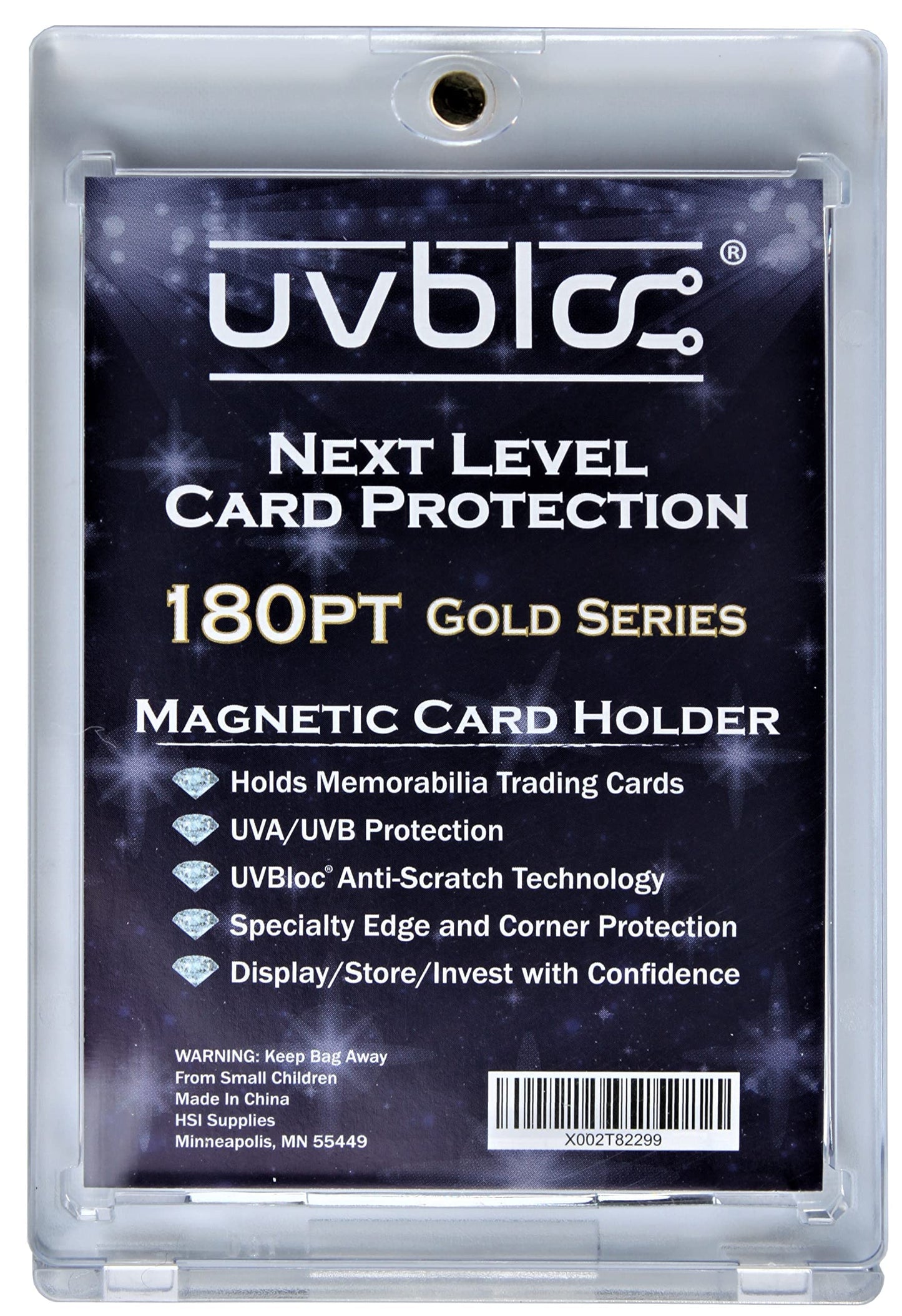 UVBLOC One Touch Card Holder 180pt Magnetic Baseball Jersey Patch Protectors Sleeves Cases for Trading Sports Cards