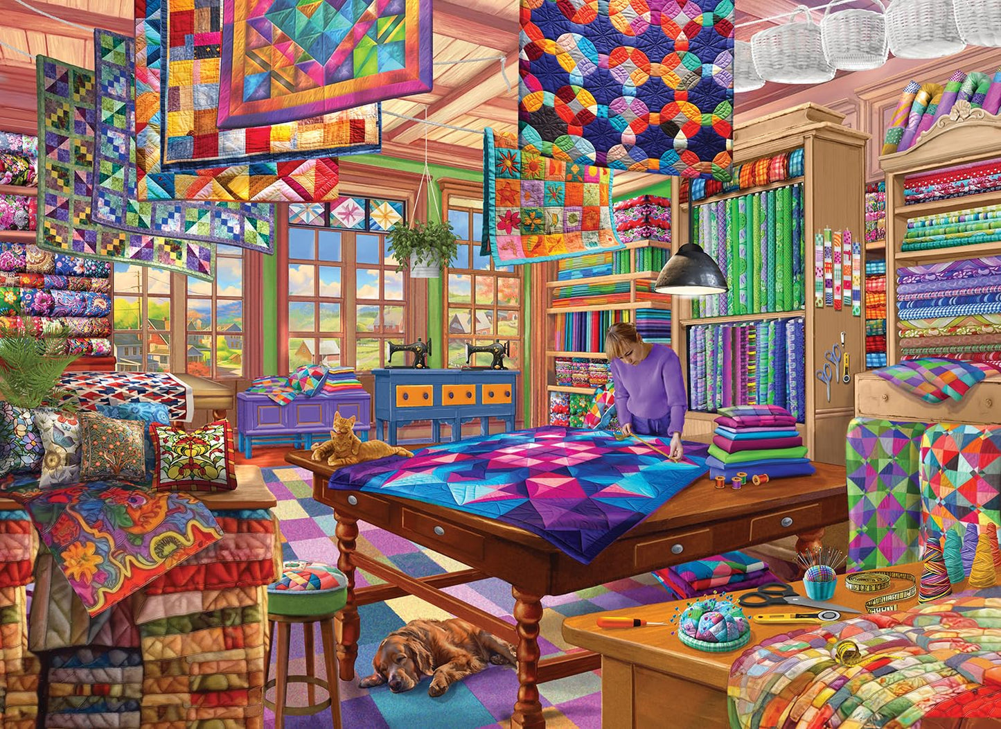 EuroGraphics Quilt Workshop Jigsaw Puzzle