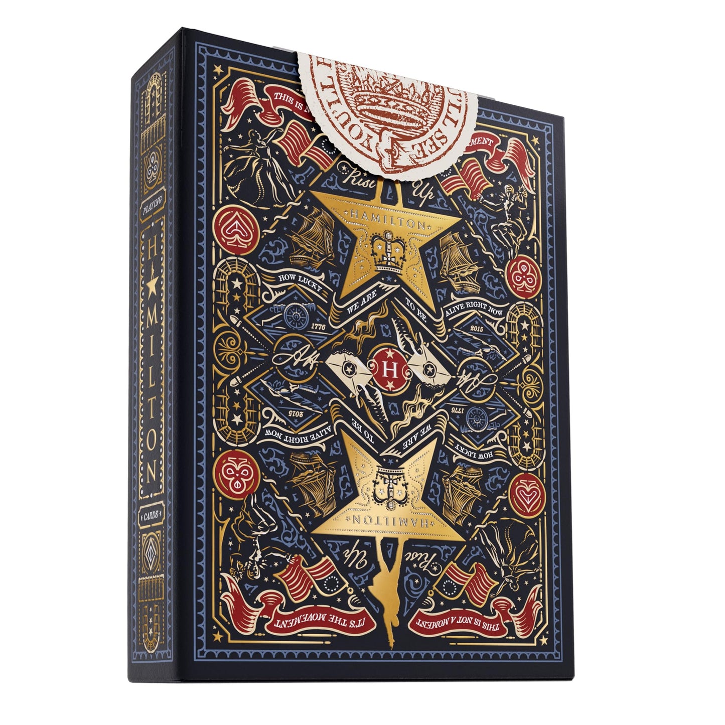 Hamilton Playing Cards by theory11 | 10th Anniversary Collector's Edition | Officially Licensed Broadway Musical | Custom Illustrated Deck | Gold Foil