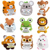 Positive Crochet Animals with Support Messages Knitted Plush Stuffed Animal Bulk Inspiration Gifts for Men Women Teens Teacher Small Ends of School