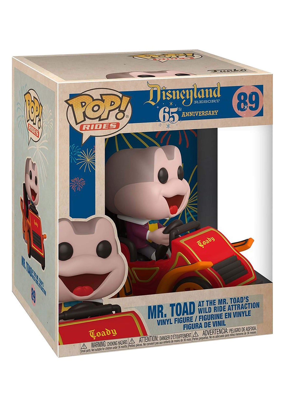 Funko Pop! Ride: Disney 65th - Mr. Toad in Car, Red, 6 inches