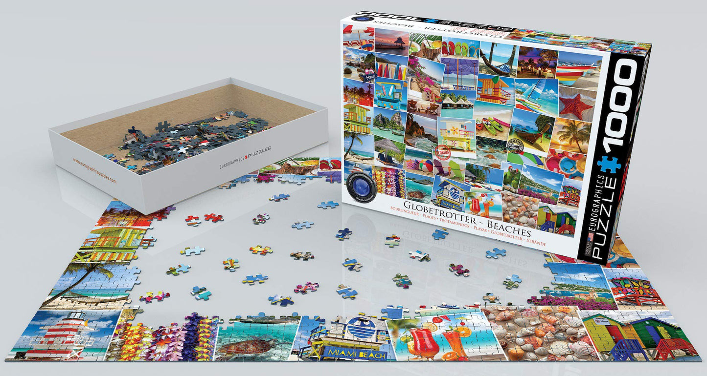 EuroGraphics Beaches Globetrotter Jigsaw Puzzle (1000 Piece) , Blue