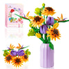 Sawaruita Flowers Sunflower Bouquet Building Set - Botanical Collection Artificial Plant Building Blocks Art Gifts for Adults Women Gilrs
