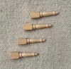 Miniature Wooden Furniture Legs for Dollhouse, 1:12 Scale Straight Desk Legs, Natural Wood, 3cm High, 4 Pack, #2 Legs