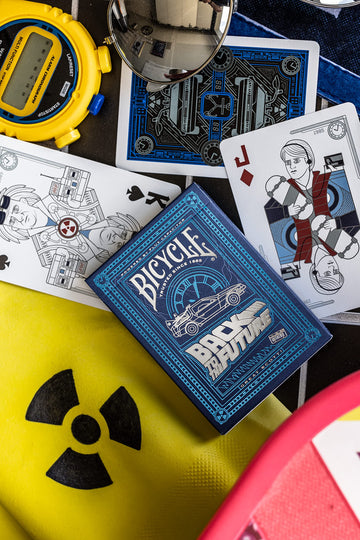 Bicycle Back To The Future Playing Cards 1 Pack, Premium, Foil, Metallic , Blue