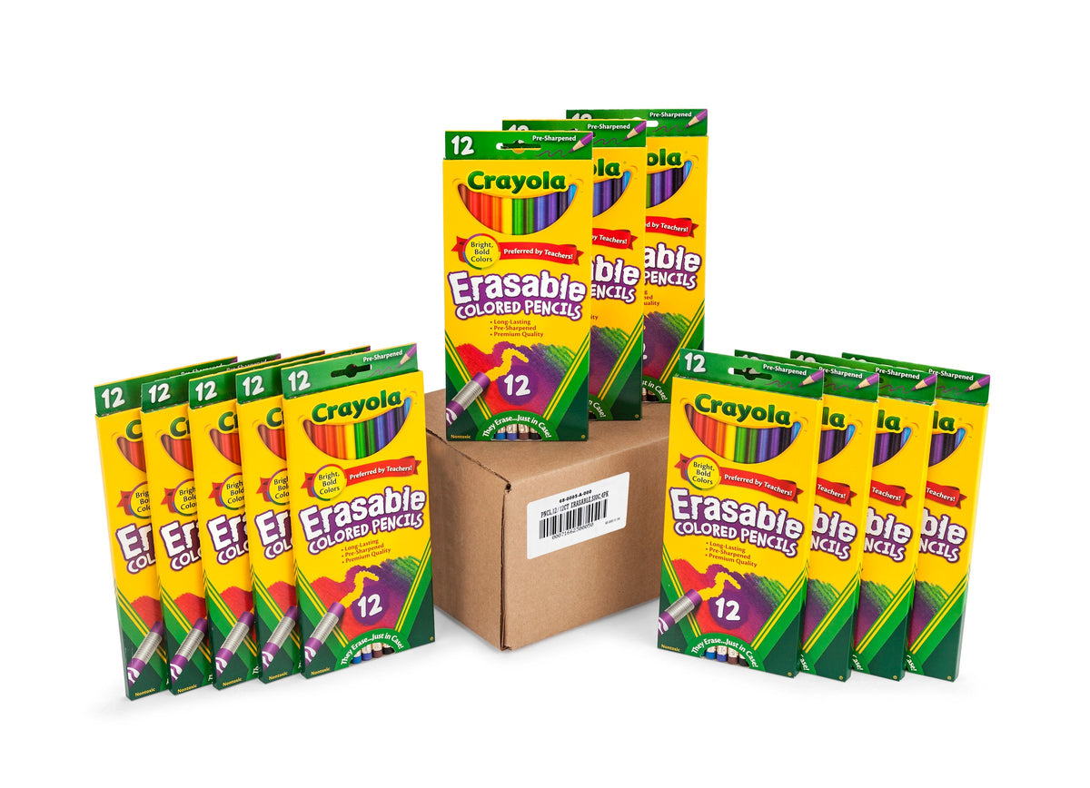 Crayola Erasable Colored Pencils, School Supplies, 12 Pack of 12 Count