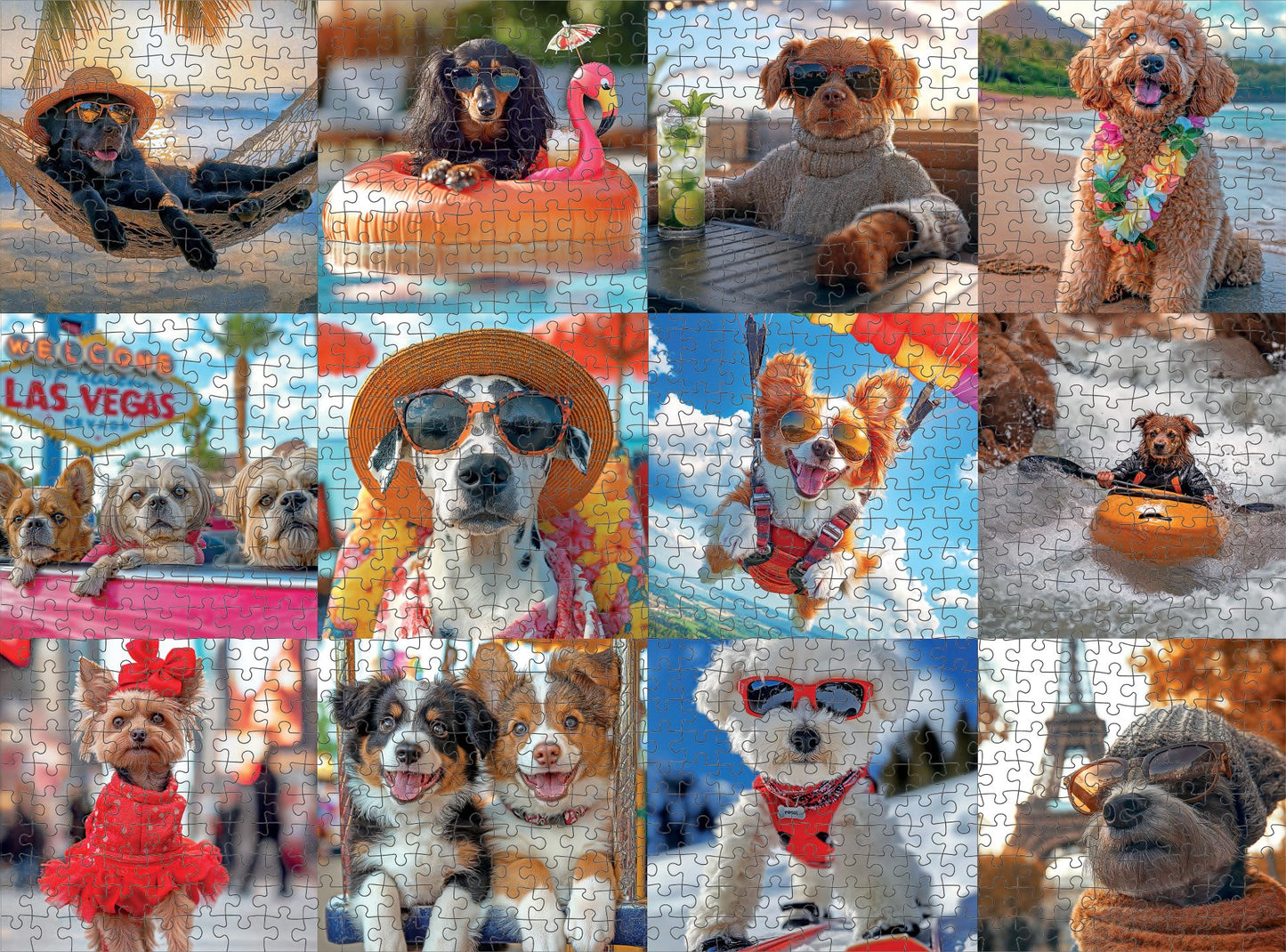 Lucky Puzzles | 1000 Piece Jigsaw Puzzles for Adults | Dogs Gone Wild