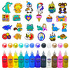 Create Your Own Suncatchers for Window Hanging - 24-Pack Window Glitter Art Suncatcher Kit with 12 Colors - Arts and Crafts for Kids