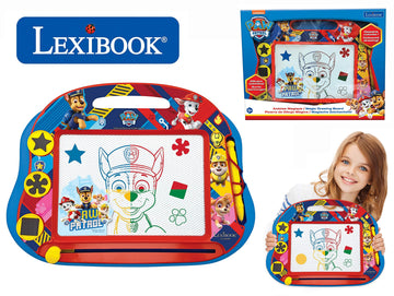 Lexibook Paw Patrol Multicolor Magic Magnetic Drawing Board, Artistic Creative Toy for Girls and Boys, Stylus Pen and Stamps, Red/Blue, CRPA550
