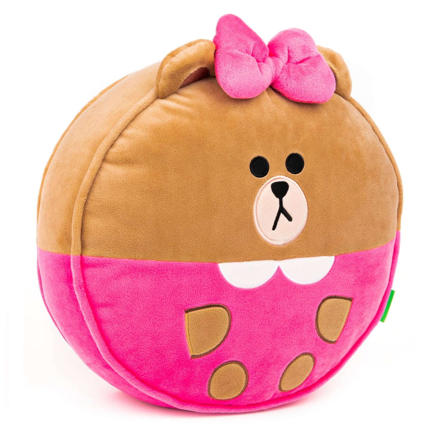 GUND LINE Friends Choco Round Body Pillow Soft Plush, Brown and Pink, 12”