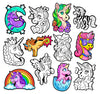 Color Your Own Velvet Unicorns - 12 Pack - Beautiful Arts and Crafts Coloring Fun for All Ages - Decorate Your Room, Color with Friends, Party Favors