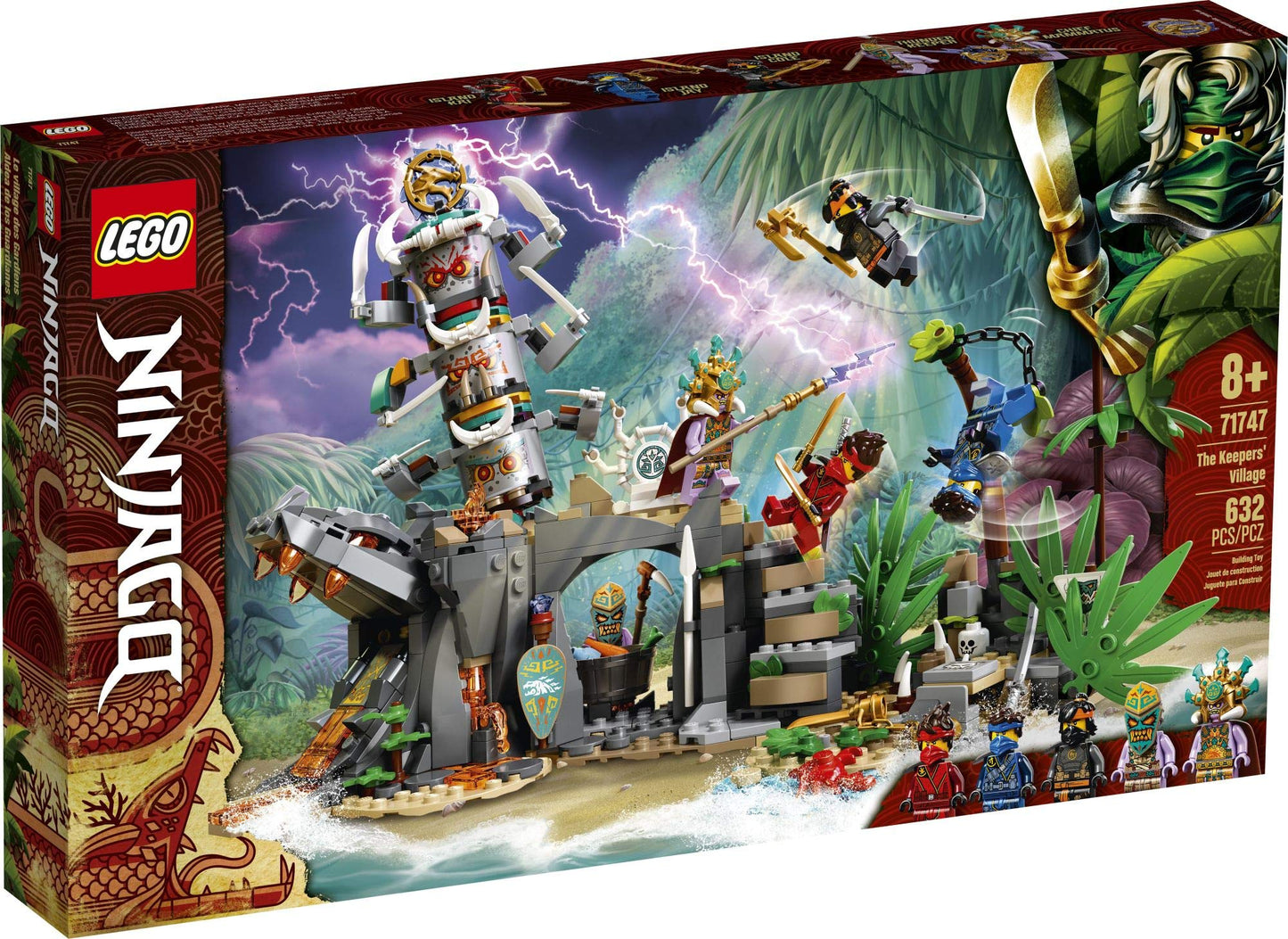 LEGO NINJAGO The Keepers' Village 71747 Building Kit; Ninja Playset Featuring NINJAGO Cole, Jay and Kai; Cool Toys for Kids Aged 8 and Up Who Love