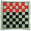 Lulu Home Jumbo Checkers, Giant 3-in-1 Checkers Game Rug Board Game Set, 2 Players