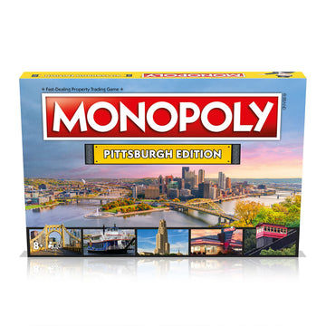 Monopoly Board Game Pittsburgh Edition: 2-6 Players Family Board Games for Kids and Adults, Board Games for Kids 8 and up, for Kids and Adults, Ideal