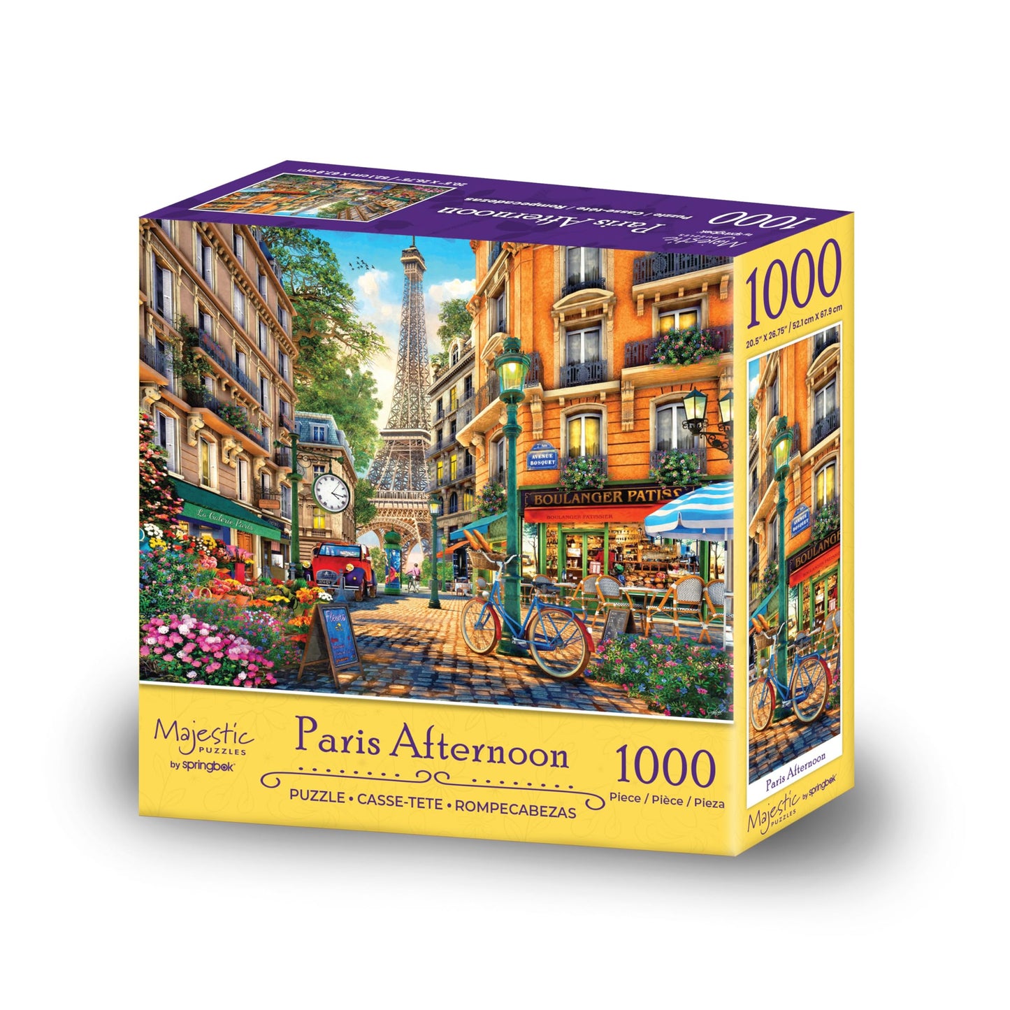 Majestic Value Brand 1000 Piece Jigsaw Puzzle of a Beautiful Street Scene of Paris in The Afternoon
