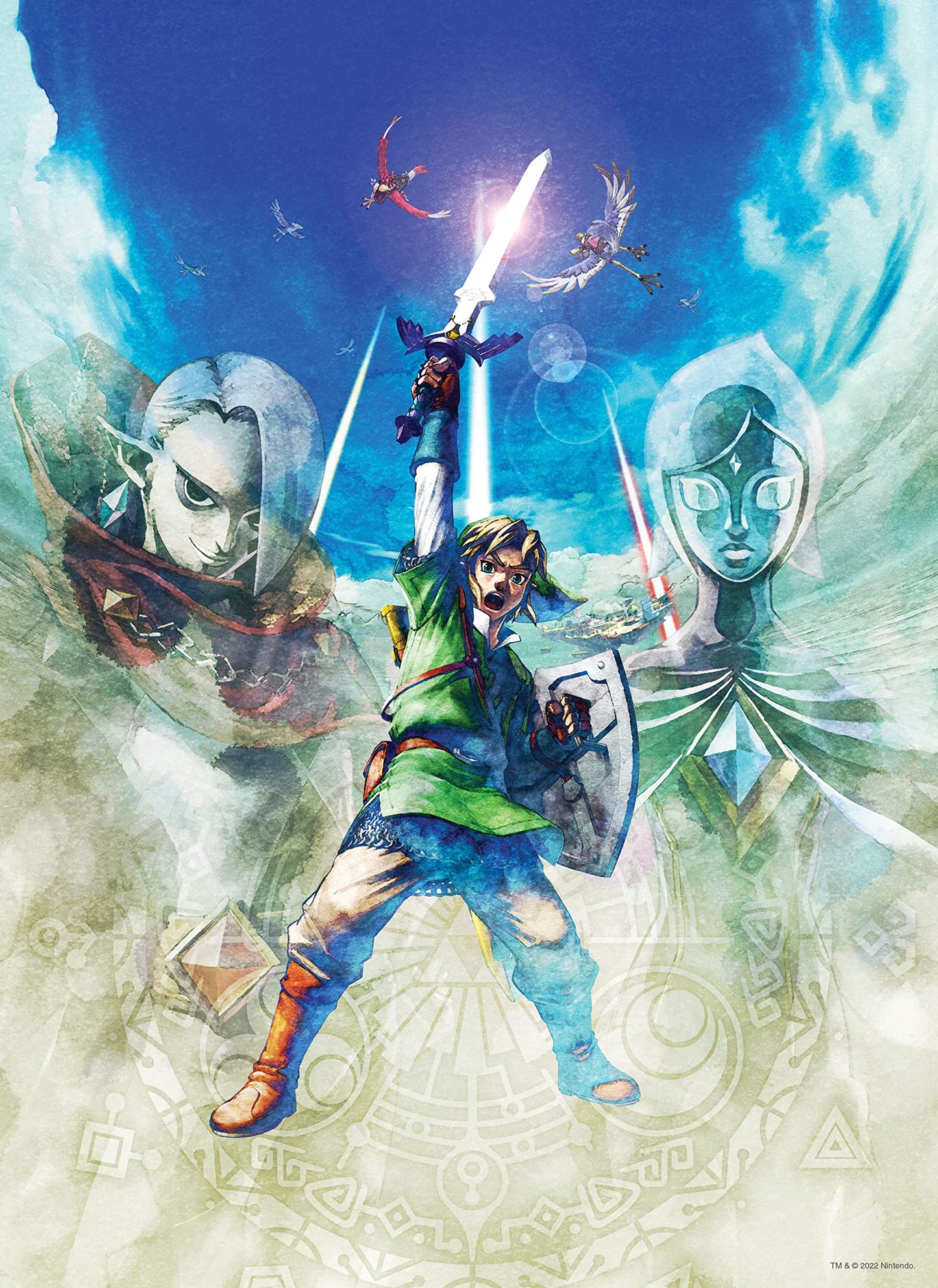 The Legend of Zelda “Skyward Sword” 1,000 Piece Jigsaw Puzzle | Collectible Puzzle Artwork Featuring Link, Ghirahim, and Fi | Officially-Licensed