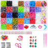 JIYAKO Rubber Band Bracelet Kit, 2500+ Loom Bands, Bracelet Making kit,Loom Elastic Bracelet Making kit