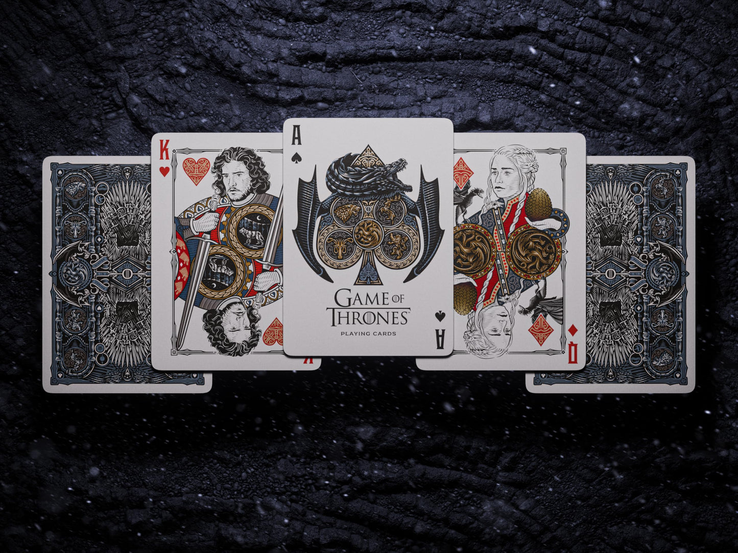 theory11 Game of Thrones Premium Playing Cards, Poker Size Standard Index, Black