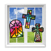 VHALE Suncatchers Craft 3 Sets (9 Cutouts) w Tissue Papers Stained Glass Effect Paper Sun Catcher Kit, Window Art, Classroom Crafts, Creative Art