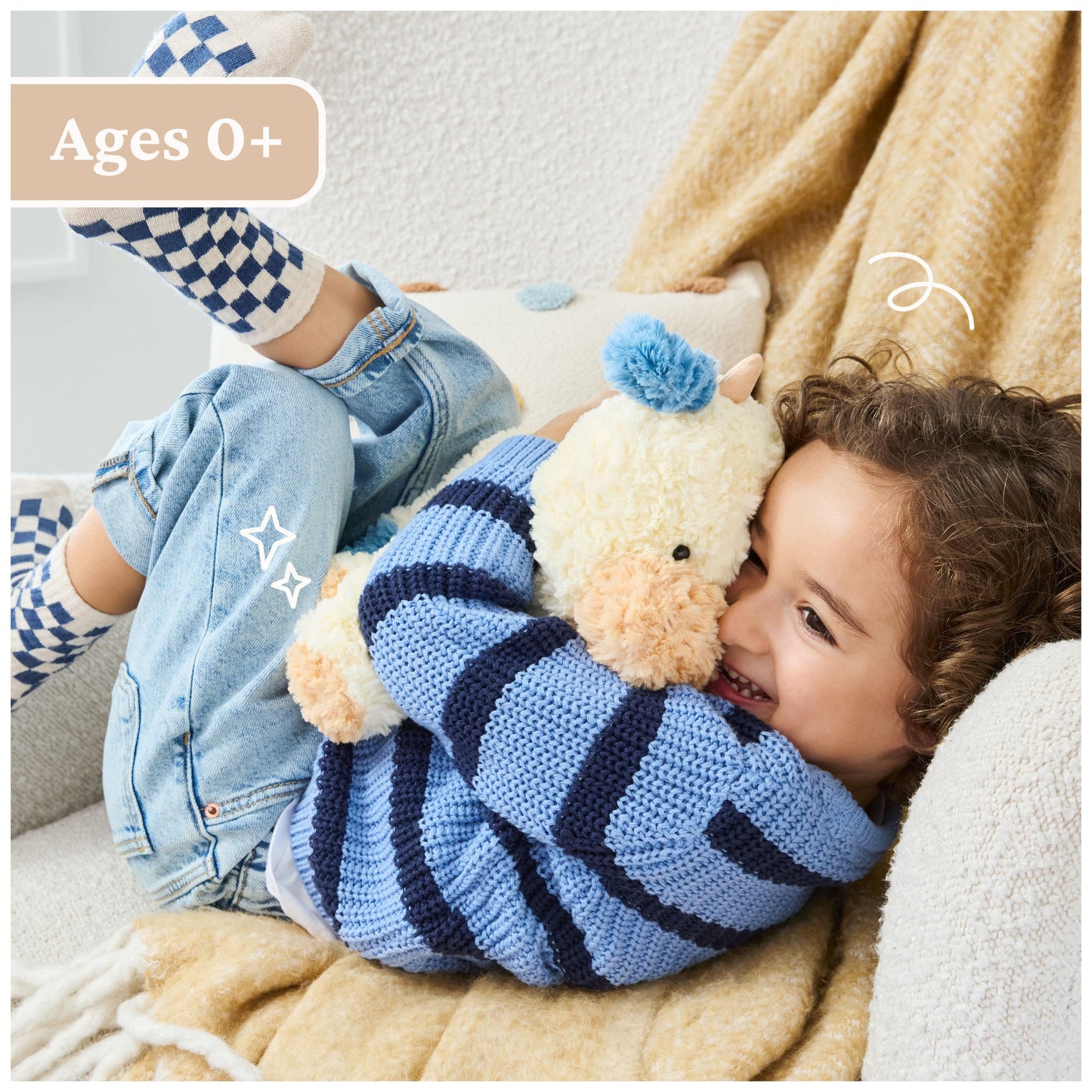 GUND Cozys Collection Cow 10-Inch Stuffed Animal Sensory Toy for Ages 0+