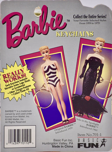 Blonde Barbie Solo in The Spotlight Keychain 1995 Nib