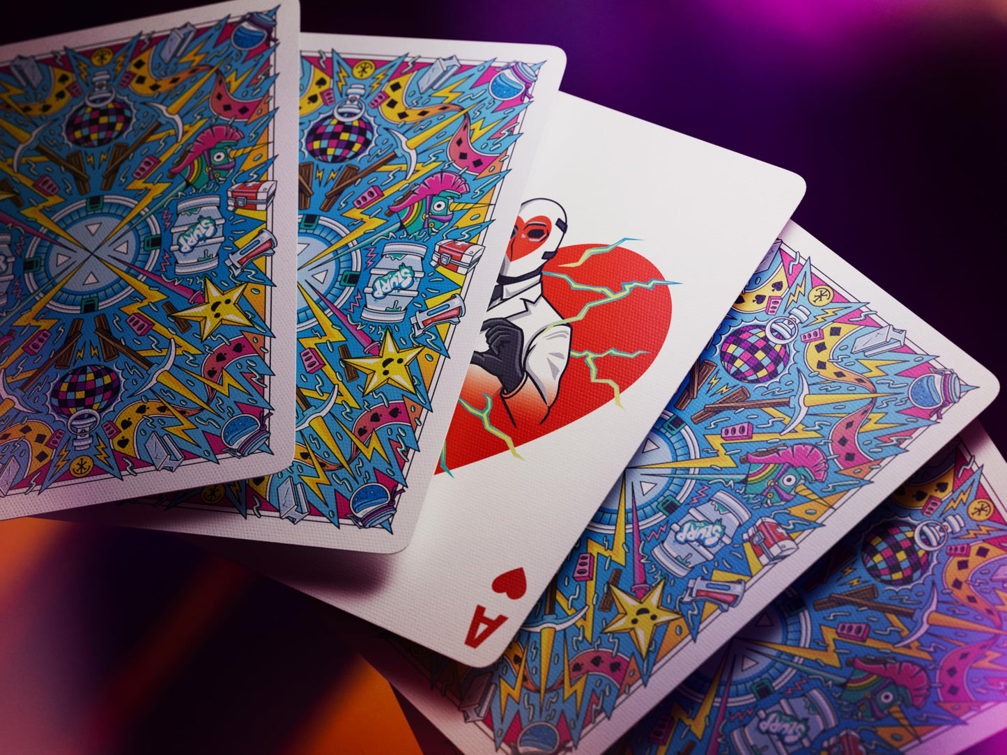theory11 Fortnite Playing Cards - Officially Licensed Epic Games Premium Poker Deck, Collectible 52-Card Set with Custom Artwork, Embossed Tuck Box