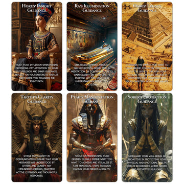 ZZBUY Ancient Egyptian Oracle Cards, Egyptian Symbols Oracle Deck for Beginners, Oracle Card with Meanings on Them