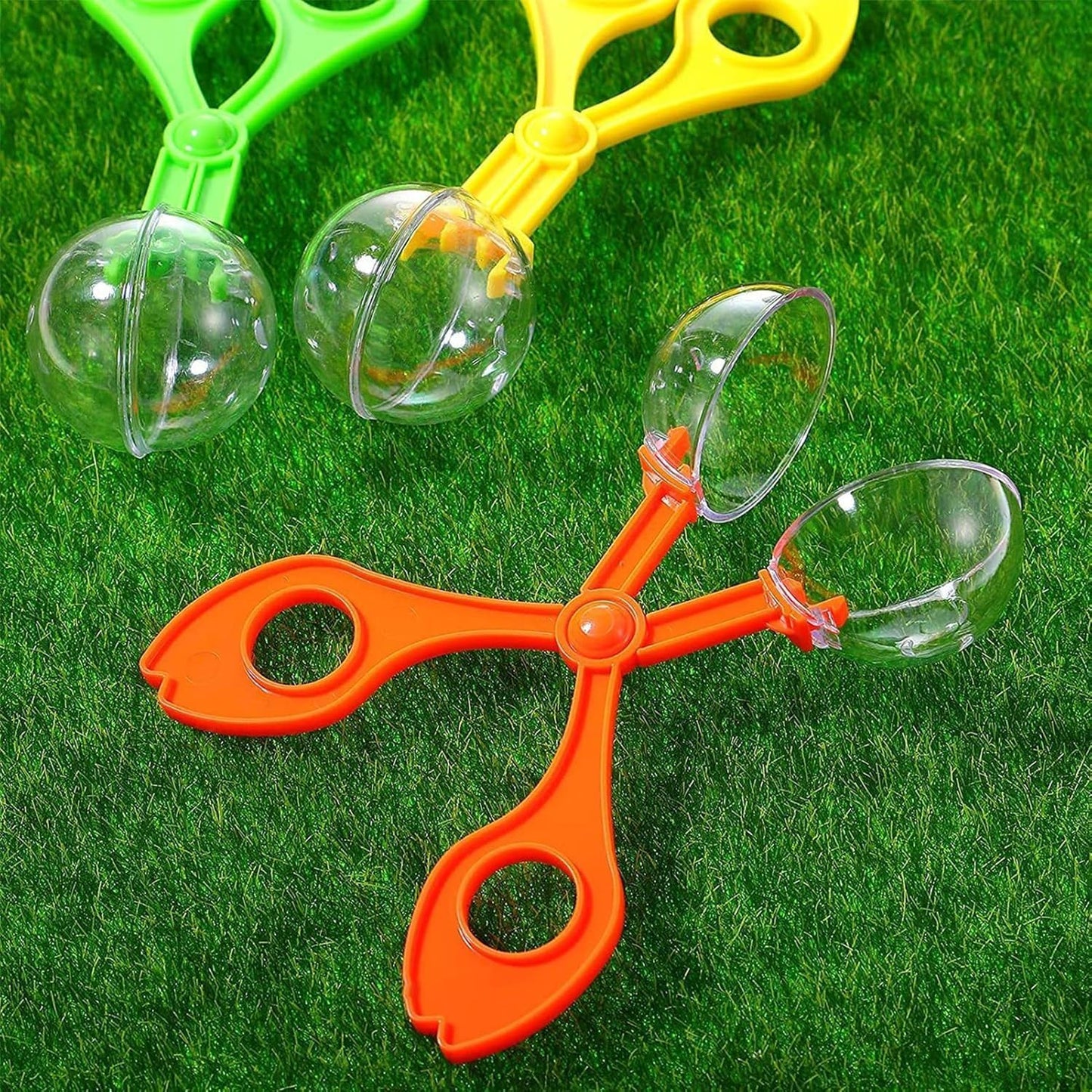 YLiiii 2Pcs Blue Fine Motor Skill, Hand-Eye Coordination Plastic Scissor Clamp Small Butterfly Clip, Scoopers for Nature Exploration Observation