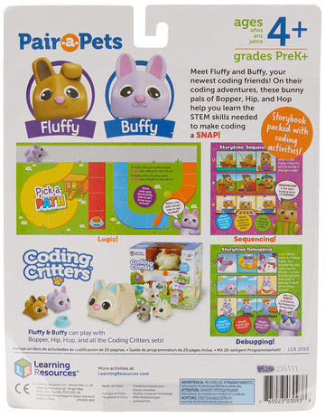 Learning Resources Coding Critters Pair a Pets Bunnies Fluffy & Buffy