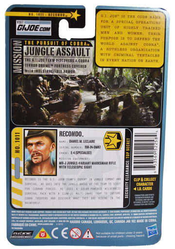G.I. Joe Pursuit of Cobra 3 3/4 Inch Action Figure Jungle Assault Recondo
