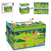 PicassoTiles Foldable Toy Storage Chest Box Forest Animal Theme Magnet Tile Organization Bin with Lid and Handles Magnetic Tiles Playroom Organizer