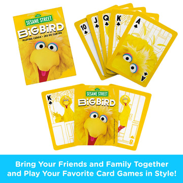 AQUARIUS Sesame Street Big Bird Playing Cards - Big Bird Themed Deck of Cards for Your Favorite Card Games - Officially Licensed Sesame Street