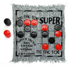 Win SPORTS 3 in 1 Giant Checkers,Mega Tic Tac Toe,Indoor Outdoor Jumbo Classic Board Games,30”Reversible Rug with 24 Checkers Pieces,Checkers Cloth