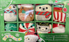 Holiday Ornament Set, 8 Pack, 4 in - Soft and Squishy Stuffed Animal Toys w/ 2 Bonus Stickers (Classic Collection)
