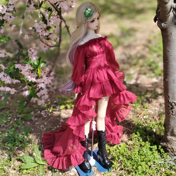 QGYDYH Bjd Doll Clothes,Ball Jointed Doll Clothes,Handmade,Fashion Dresses?Gowns, for 1/3 1/4 bjd Doll (red c, 1/3)