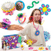 Clixo Sparkle Pack - 34-Piece Magnetic Building Set with Holographic Patterns | Create Necklaces, Bracelets & Headpieces | Flexible STEAM Toy for Kids