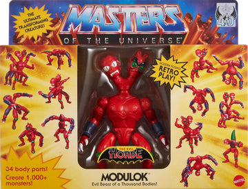 Masters of the Universe Origins Action Figure Deluxe Modulok Cartoon Collection, 5.5-inch 1980s TV Villain, Detailed Design with 34 Modular Parts