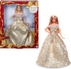 Barbie Holiday Barbie Blonde Signature BLACK Dress-up Doll & House, Pretend Play, For Ages 6 and Up, Gold JBH95
