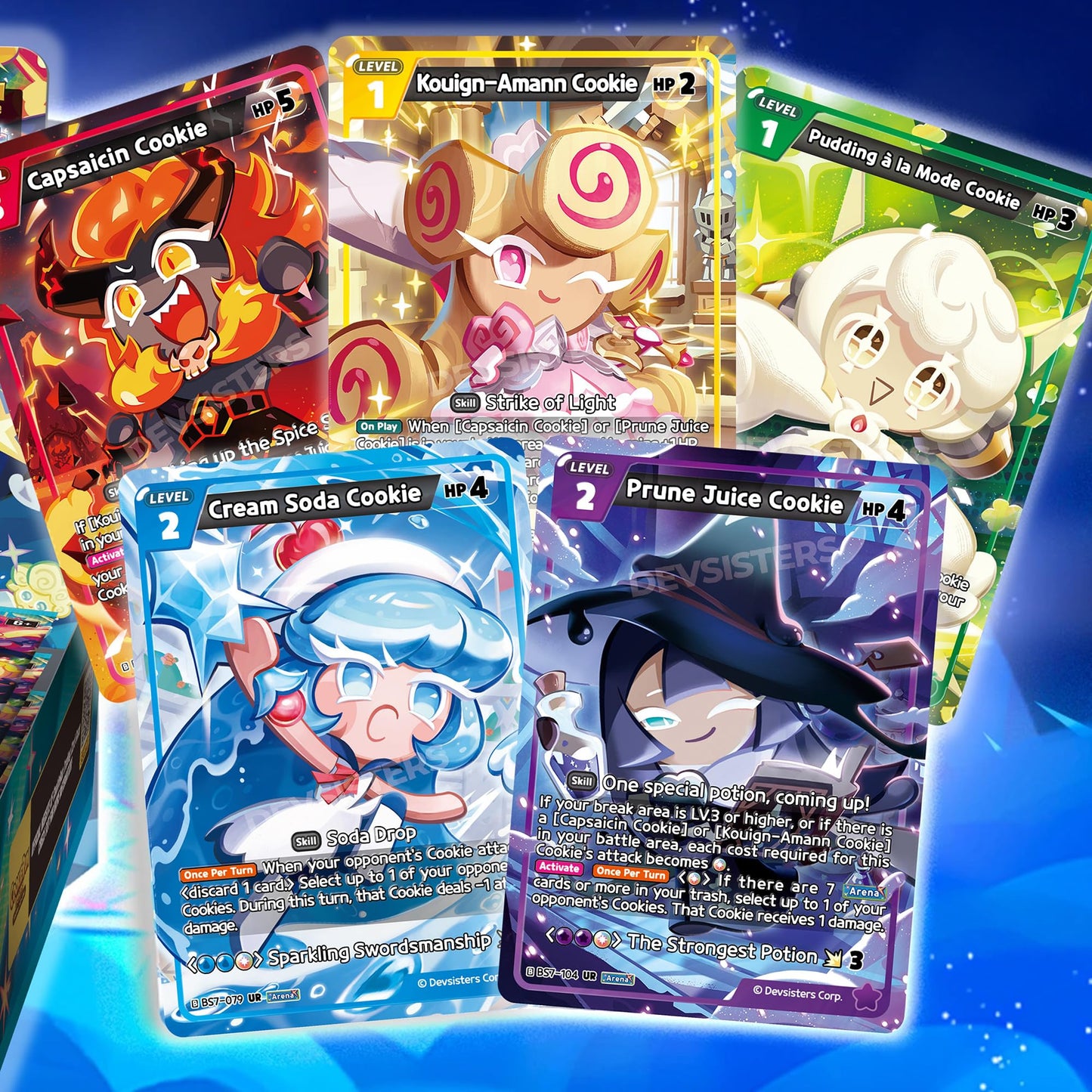 CookieRun: Braverse Trading Card Game - Arena of Glory Booster - 4 Pack Bundle (9 Cards Each) - Deck Building, Strategy Battle TCG, Randomly Assorted