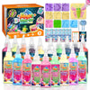 Timetome Magic Water Elf Toy Kit for Kids - 20 Gels (11 Standard + 6 Glitter + 3 Glow) & 10 Molds, DIY Squishy Maker, Aqua Fairy Gel Toys, Night Glow