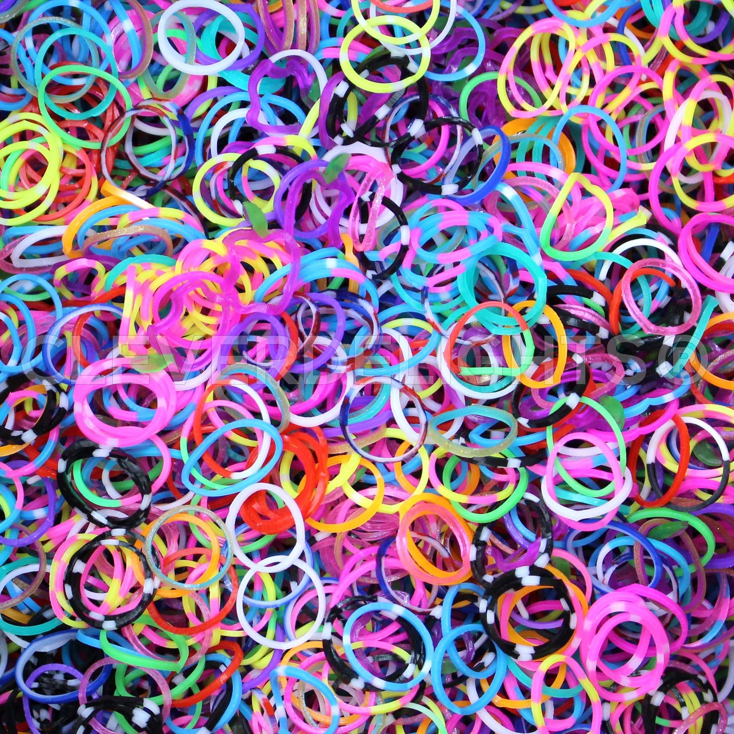 CleverDelights 4400 Piece Loom Band Refill Kit - 22 Colors - Mega Refill Pack - 4400 Rainbow Colored Bands