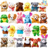 JOYIN 24 Pack Mini Animal Plush Toy Assortment (24 Units 3" Each), Animals Keychain Decoration for Kids, Small Stuffed Animal Bulk for Kids, Carnival
