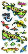 Rad Decalz - Neon Geckos and Insects - 14 Sticker Decal Set