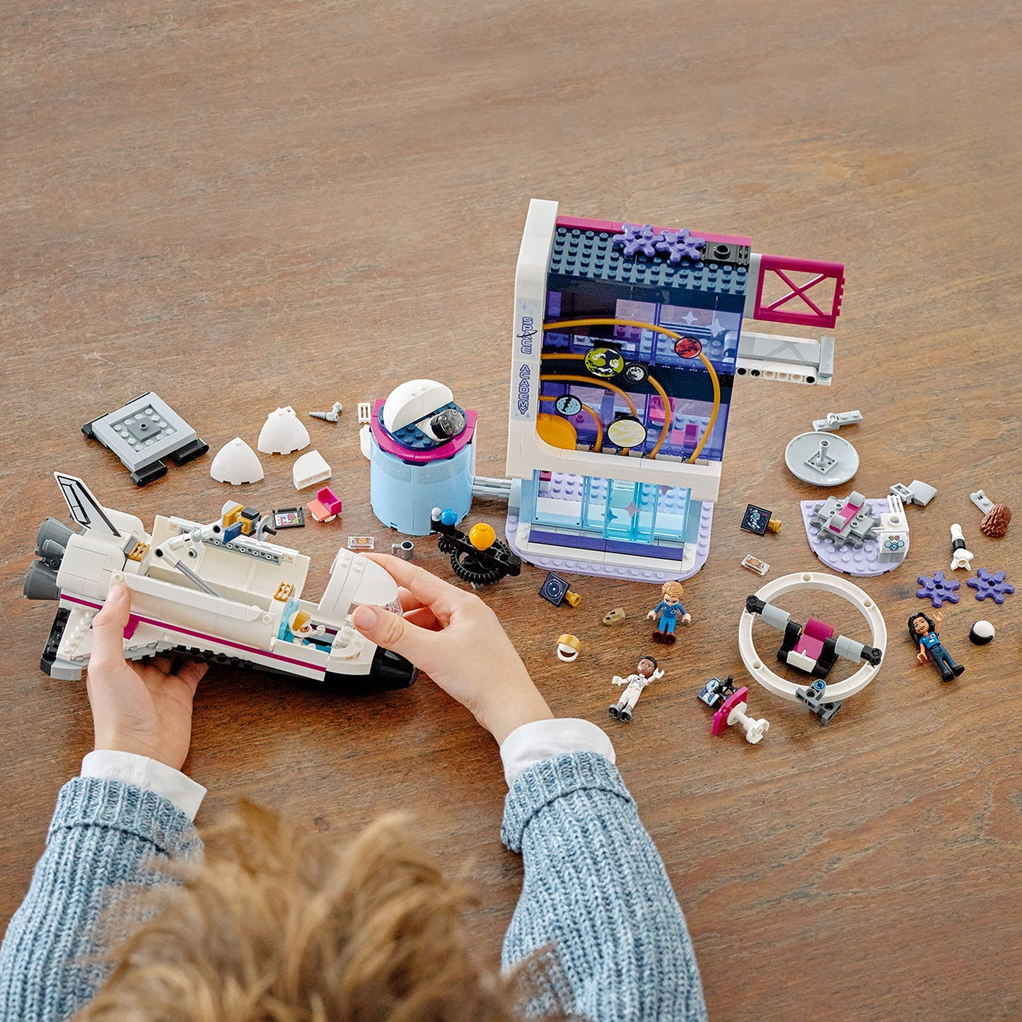 LEGO Friends Olivia’s Space Academy Shuttle Rocket 41713, NASA Space Shuttle Toy for Kids, Pretend Play Space Academy with Astronaut Mini Figures