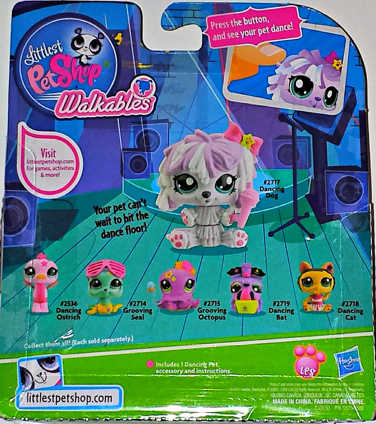 Hasbro Littlest Pet Shop Walkables Dancing Pets Dog Figure