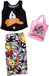 Barbie Clothes: Looney Tunes Daffy Duck Top & Character Skirt Doll & Accessory