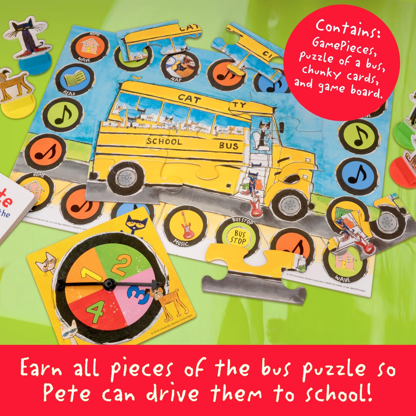 Briarpatch | Pete the Cat Wheels on the Bus Game, Fans of Pete the Cat Books, Ages 3+