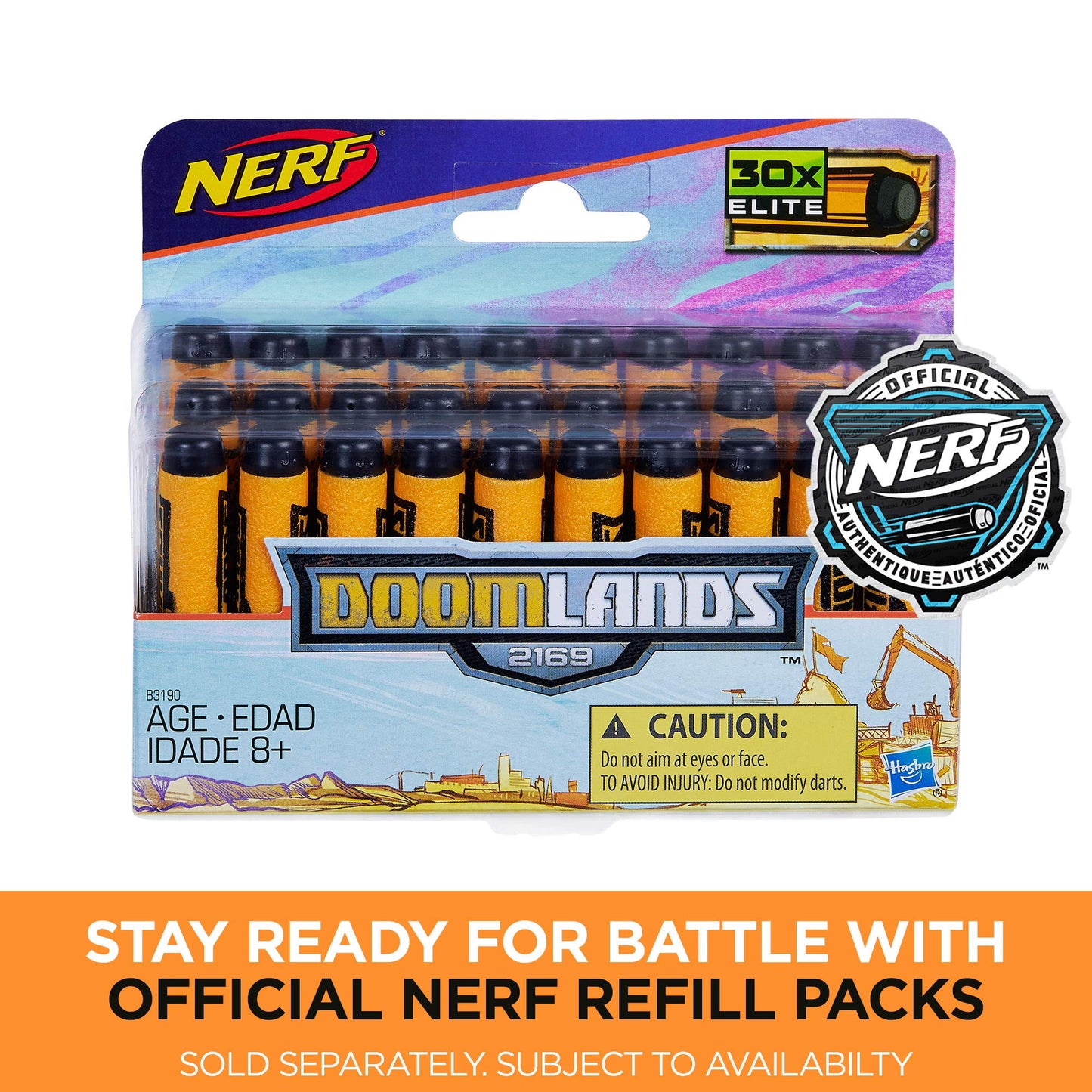 Nerf Holdout Doomlands Toy Blaster with Detachablex 40Mm & 2 Official Doomlands Elite Darts for Kids, Teens, & Adults