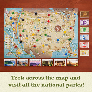 Underdog Games Trekking The National Parks - Award-Winning Family Board Game for Kids Ages 10+ - Easy to Learn, Fun Activities for 1-5 Players, Great