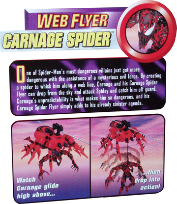 Spider-Man Sneak Attack: Web Flyers: Carnage SPider with Carnage Flyer Plus "Sneak Attack" Sticker